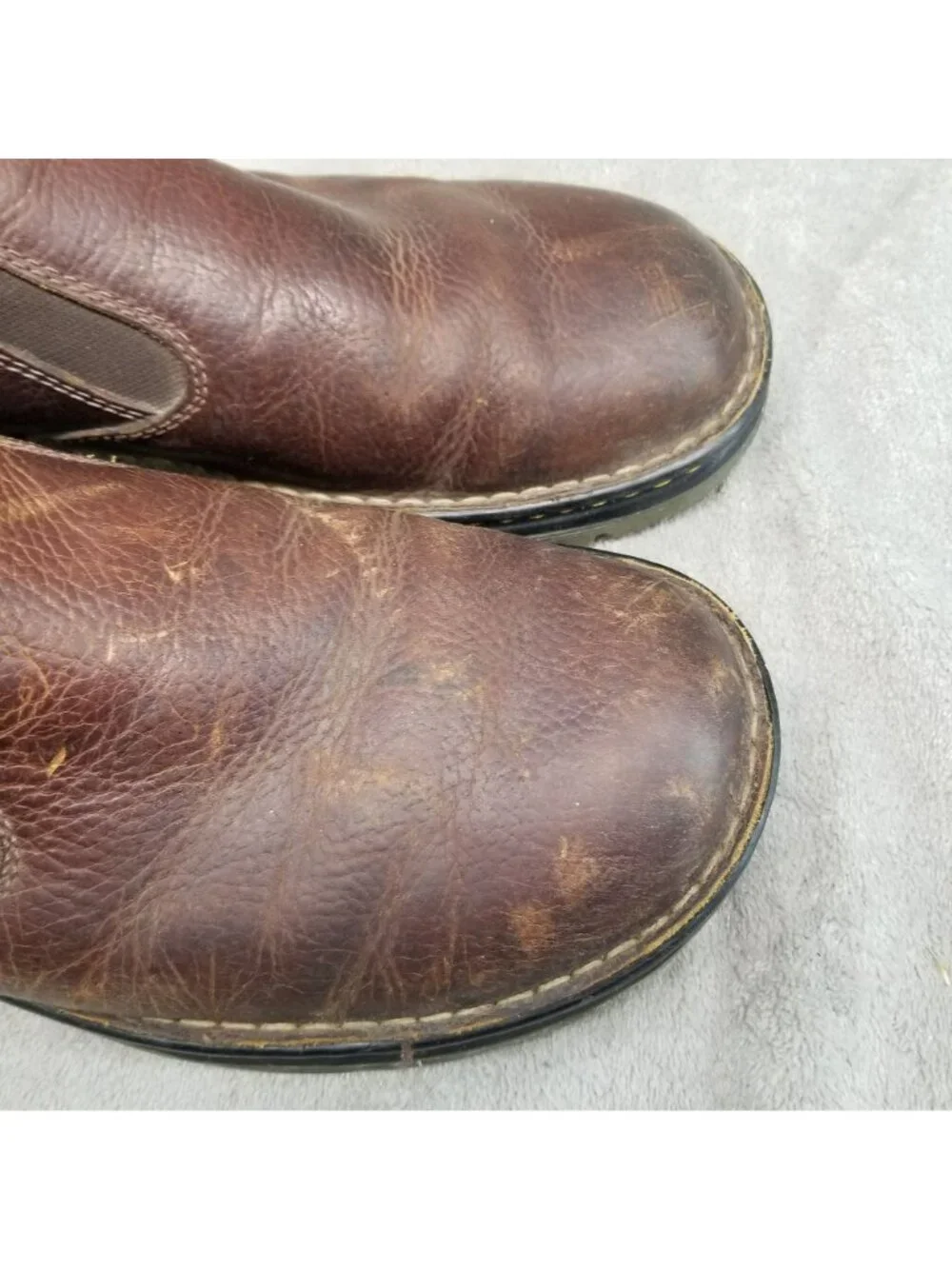Dr Martens Shoes Mens Size 10 Bryce Brown Leather Slip On Casual *Read*